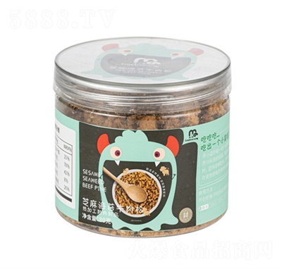 黃罐芝麻海苔牛肉松80g兒童零食休閑食品