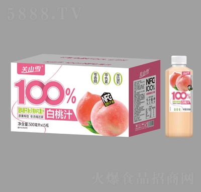 關(guān)山雪100%白桃汁500ml×15