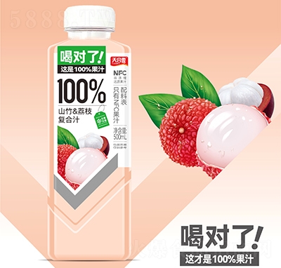 天合露100%山竹荔枝復(fù)合果汁飲料500ml